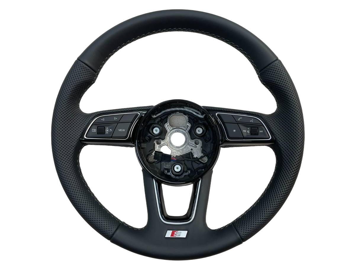 Audi A4/A5/Q2 sportovní kožený volant S-line perforovaný – 8W0419091FS
