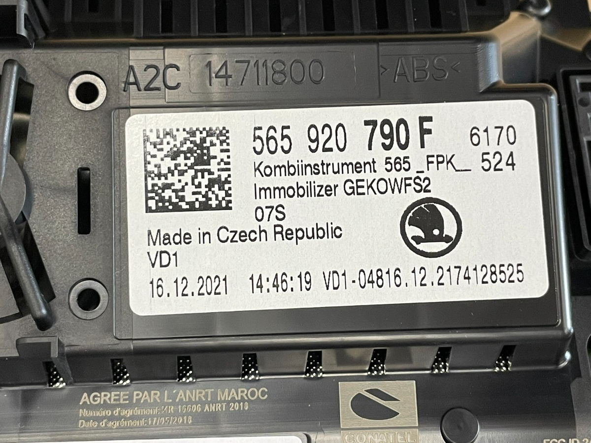 Škoda Kodiaq / Karoq Instrument Cluster Virtual Cockpit 565920790F Original – image 2