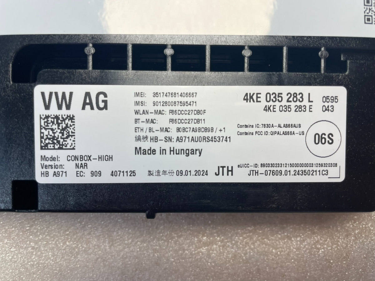Audi A4 A5 A6 A7 A8 Q5 Q7 Q8 řídicí jednotka SOS ConBox 4KE035283L – obrázek 2