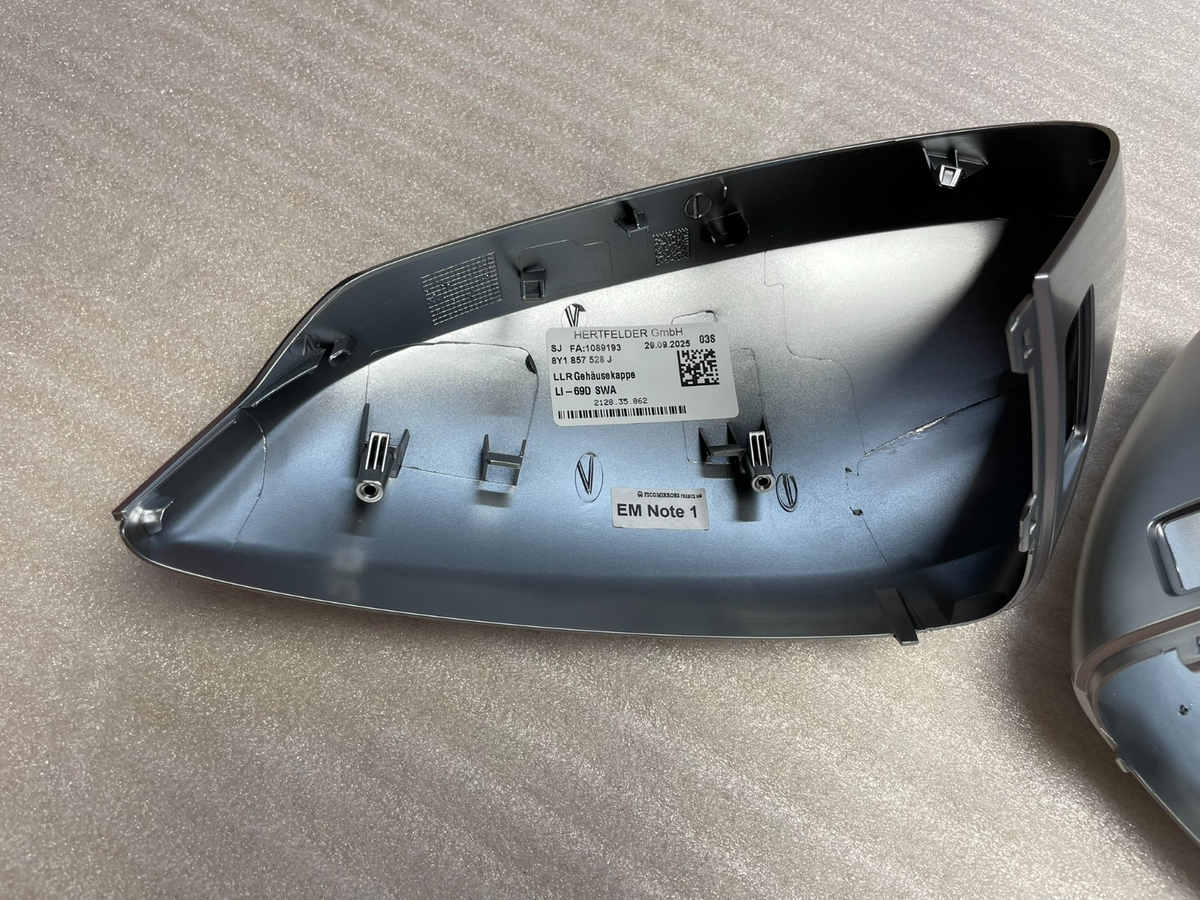 Audi A3 S3 8Y Mirror Covers Matte Chrome Left+Right 8Y1857527J 8Y1857528J – image 8