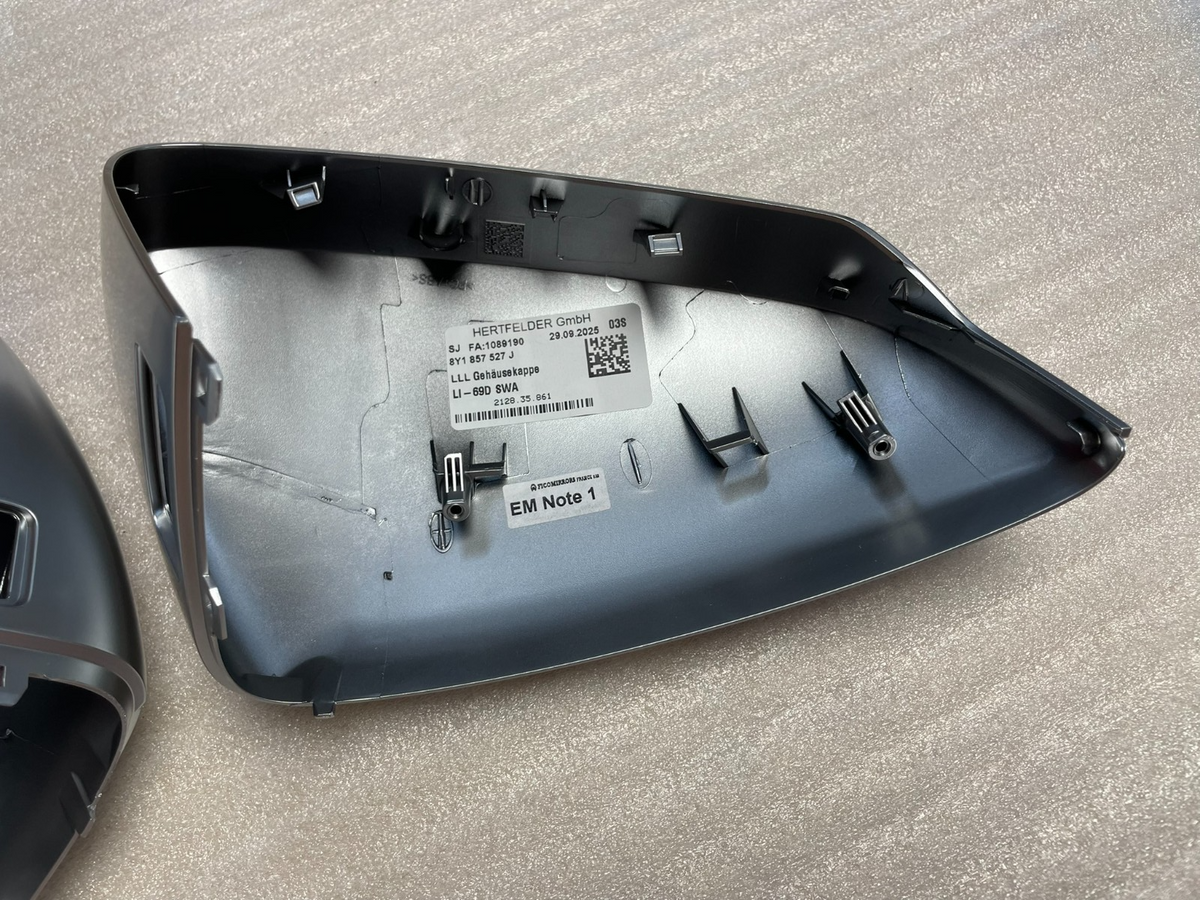 Audi A3 S3 8Y Mirror Covers Matte Chrome Left+Right 8Y1857527J 8Y1857528J – image 9