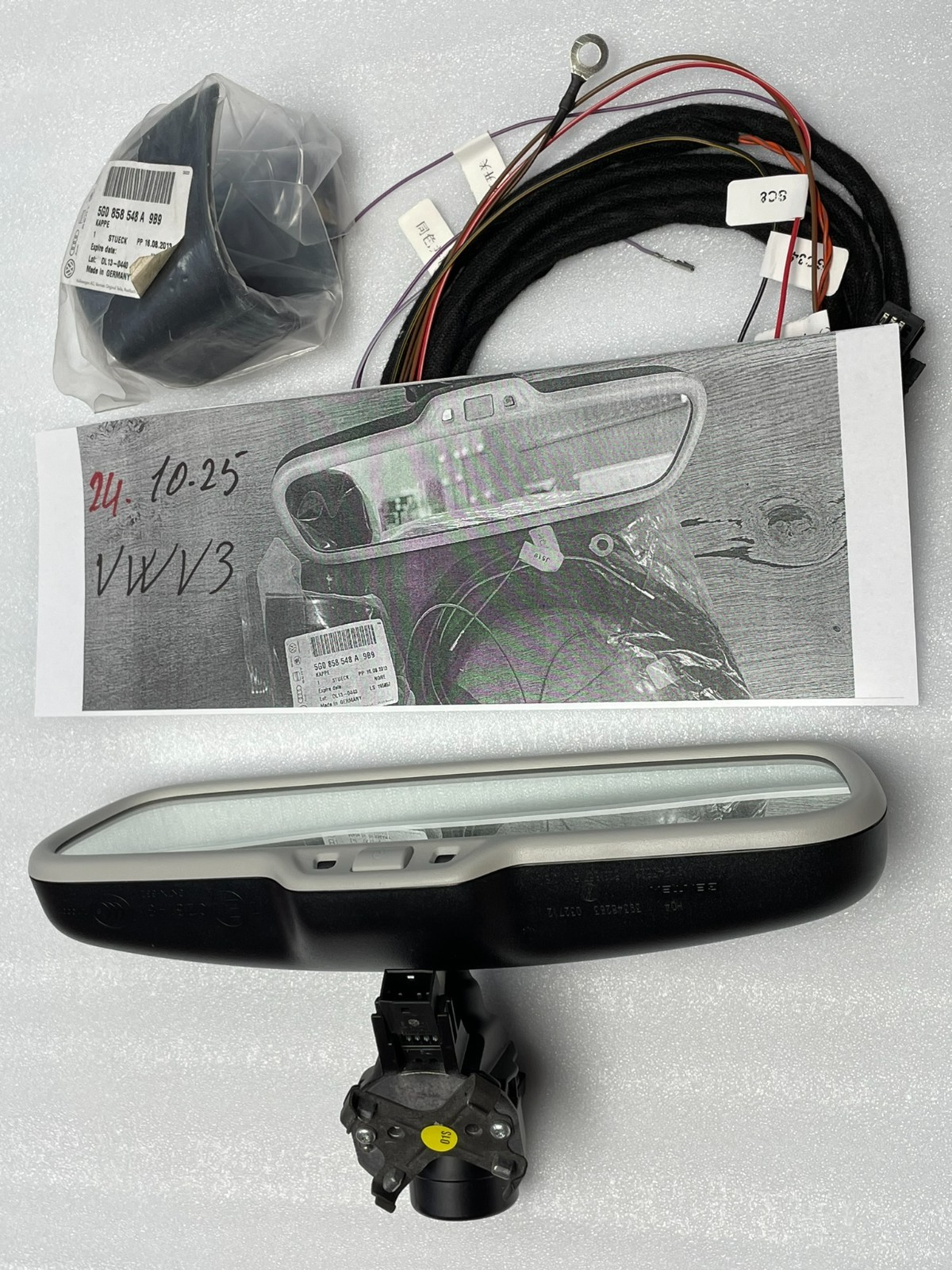 VW Golf 7 Interior Rear View Mirror Set with Wiring 5G0857511C – image 24