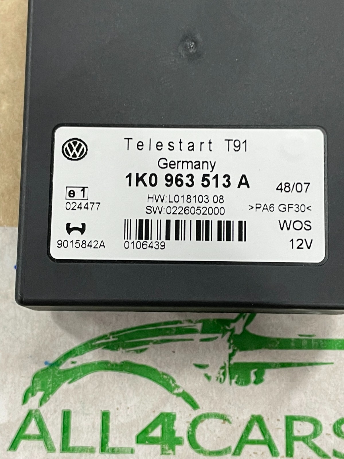 1K0963513A VOLKSWAGEN STANDHEIZUNG STEUERGERÄT WEBASTO 1K0963513A ORIG FAST NEU - Obrázek 4