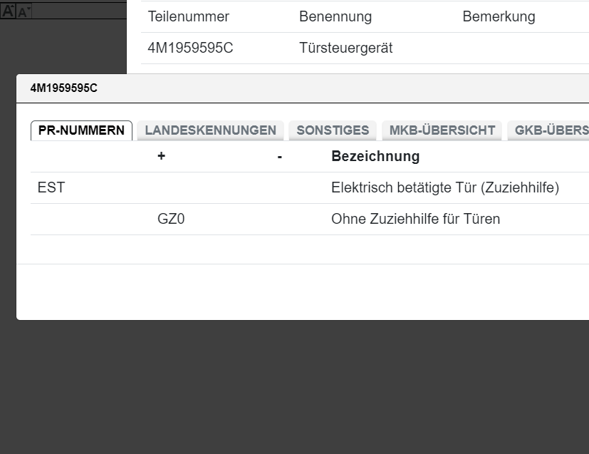 4M1959595C AUDI PORSCHE VW DOOR UNT REAR LEFT 4M1959595C Fast Neu Test Car - Obrázek 11