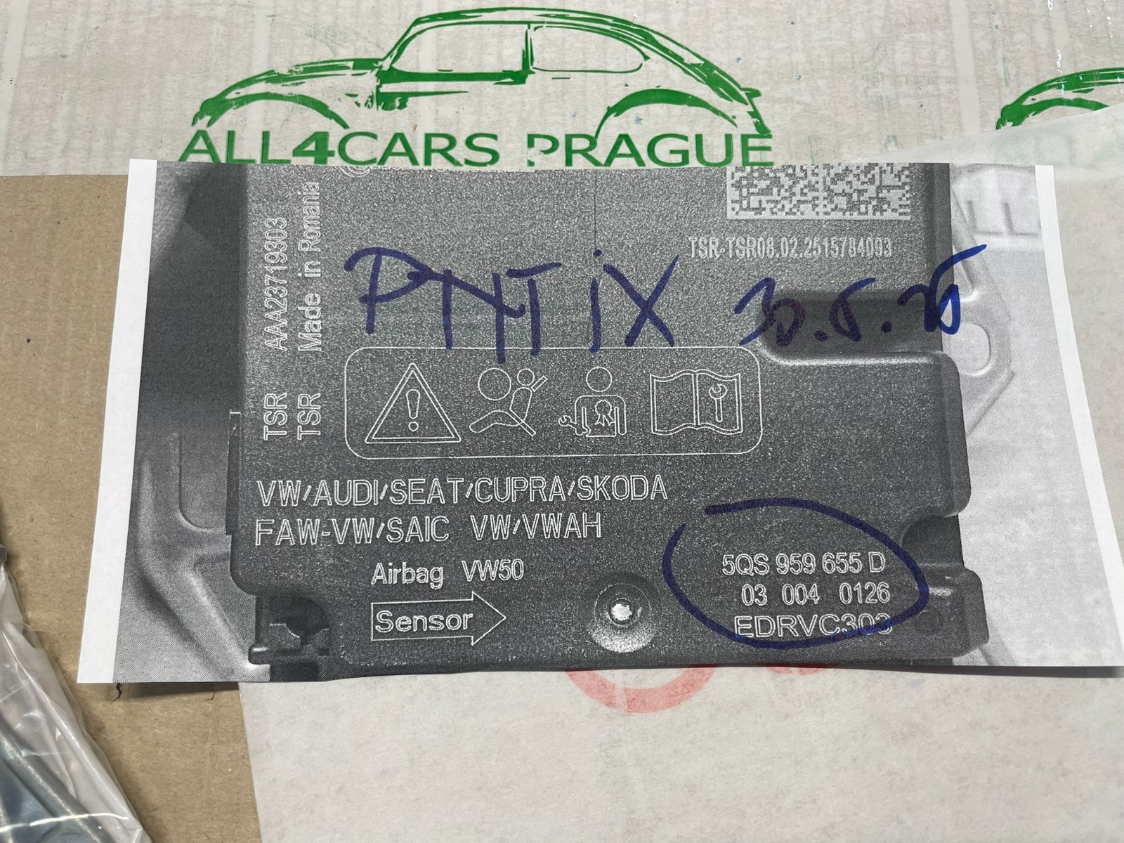 5QS959655D VW ŠKODA SEAT STEUERGERÄT FÜR AIRBAG 5QS959655D ORIG.NEU VW TEIL 0 KM - Obrázek 15