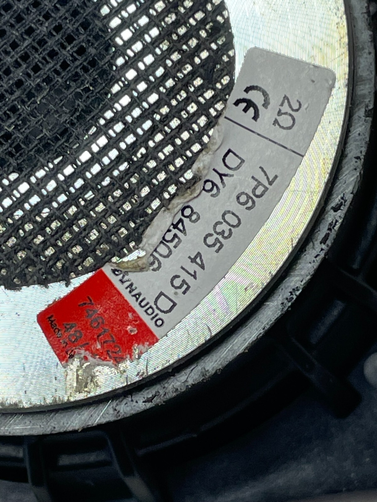 7P6035415D VW TOUAREG CR7 TÜR LAUTSPRECHER VORN 7P6035415D ORIG.VW TEIL - Obrázek 14