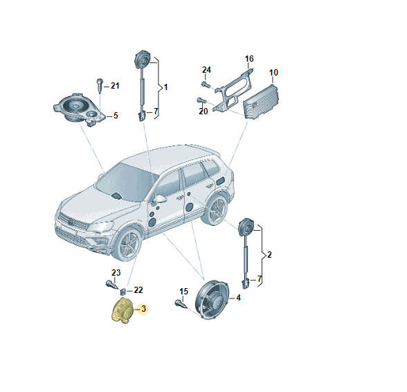 7P6035415D VW TOUAREG CR7 TÜR LAUTSPRECHER VORN 7P6035415D ORIG.VW TEIL - Obrázek 4
