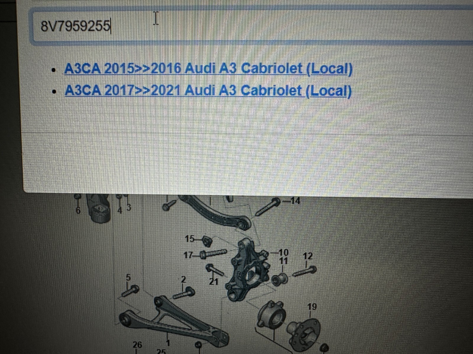 AUDI A3 STEUERGERÄT VERDECKBETÄTIGUNG 8V7959255 Fast Neu Teil demont v.Test Car. - Obrázek 4