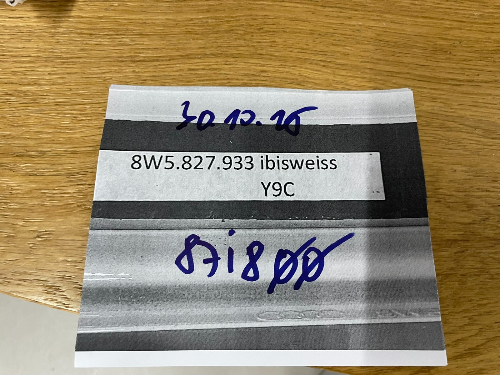 AUDI A4 S4 8W B9 HECKKLAPPE SPOILER 8W5827933C IBIS WEISS ORIG AUDI NEU!! - Obrázek 15