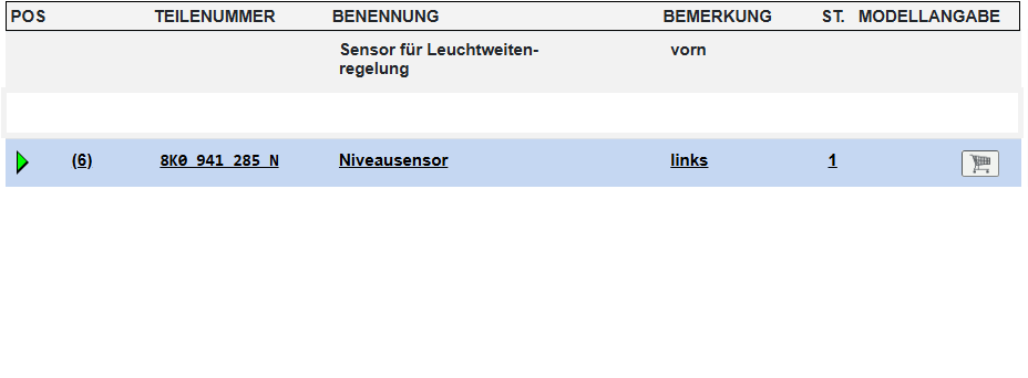 AUDI A5 NIVEAUSENSOR LEUCHTWEITENREGELUNG VORNE LINKS 8K0941285N + 8K0907503 - Obrázek 7