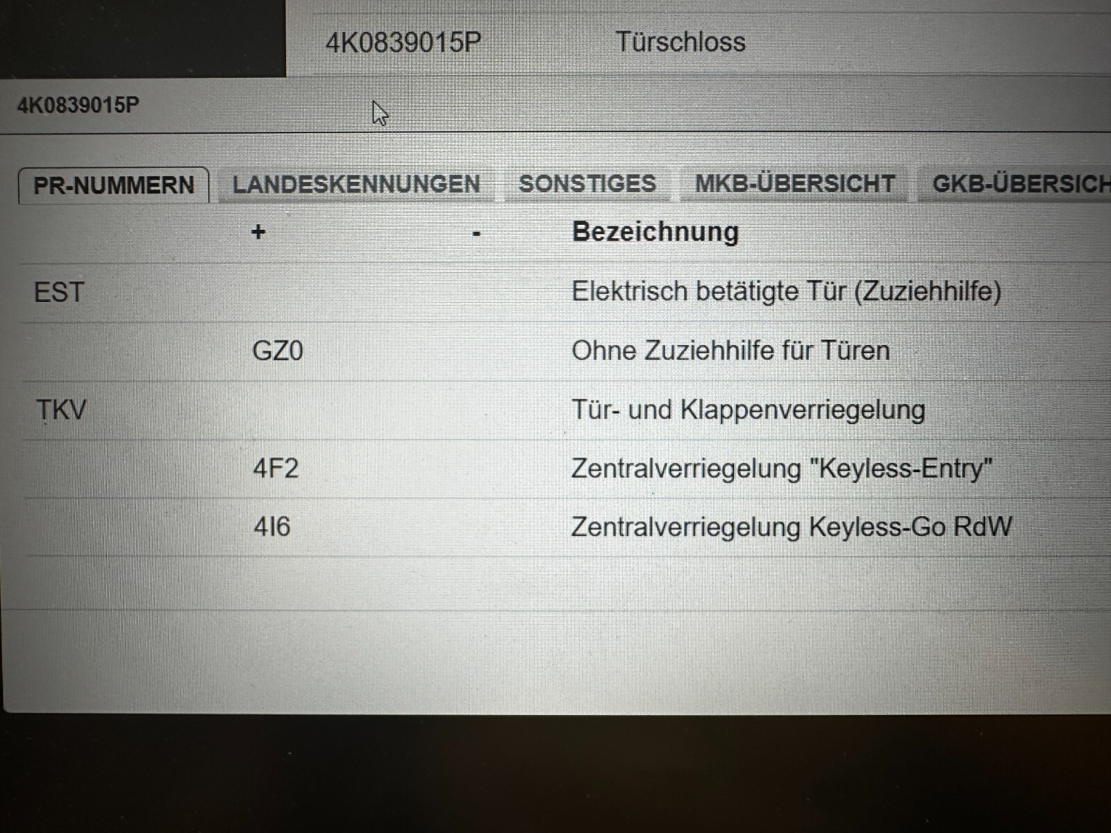 AUDI A6 A7 Q8 E-TRON TÜRSCHLOSS HINTEN LINKS 4K0839015P ORIG.NEU!! - Obrázek 8