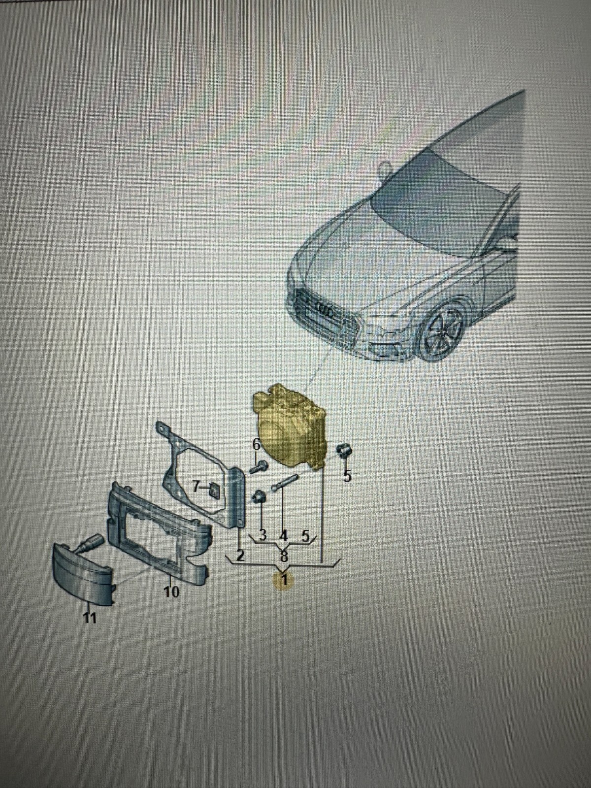 AUDI A6, RS6, A7, RS7, E-TRON RADARSENSOR ACC ABSTANDREGELUNG 4K0907561R - Obrázek 5