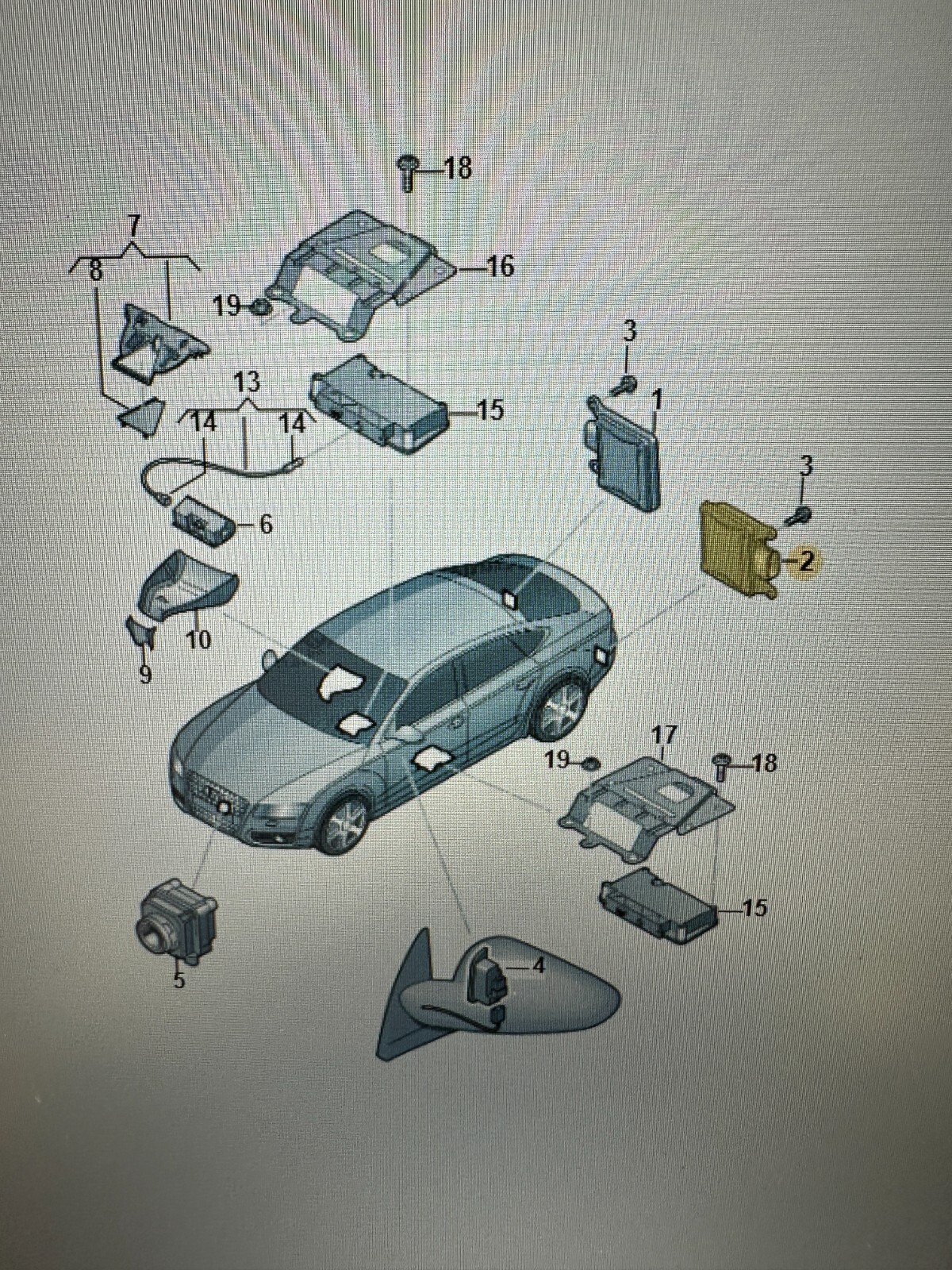 AUDI A7 STEUERGERÄT SPURWECHSELASISTENT LEFT 4G0907566-FAST NEU DEM VOM TEST CAR - Obrázek 3