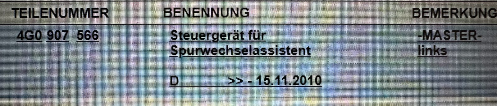AUDI A7 STEUERGERÄT SPURWECHSELASISTENT LEFT 4G0907566-FAST NEU DEM VOM TEST CAR - Obrázek 6