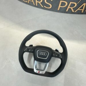 AUDI Q5 Q7 Q8 - S SPORT STEERING WHEEL FLAT BOTTOM BIG S PADDLES 4M8419091AC NEW