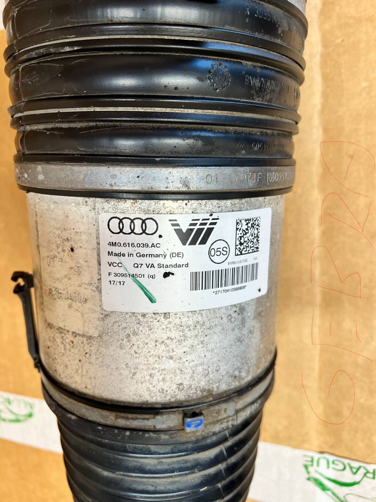 AUDI Q7 2016>> LUFTEDERDAMPFER LUFTFEDERUNG VORNE RECHTS LINKS 4M0616039AC ORIG. - Obrázek 6