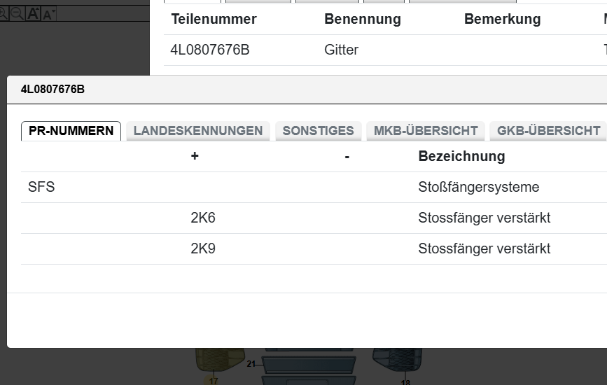 AUDI Q7 4L FRONTSTOßSTANGE RECHTS GRILL S-LINE SCHWARZGLÄNZEND 4L0807676B ORIG - Obrázek 5