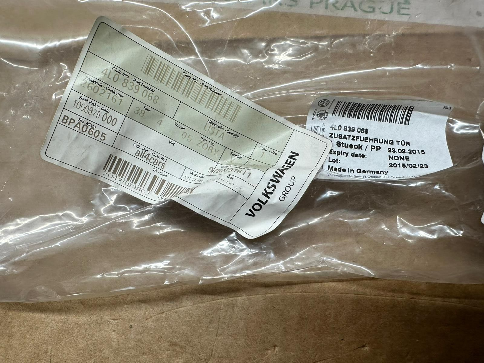 AUDI Q7 4L FUHRUNGSSCHIENE SEITENSCHEIBE 4L0839068 ORIGINAL NEU!!! - Obrázek 7