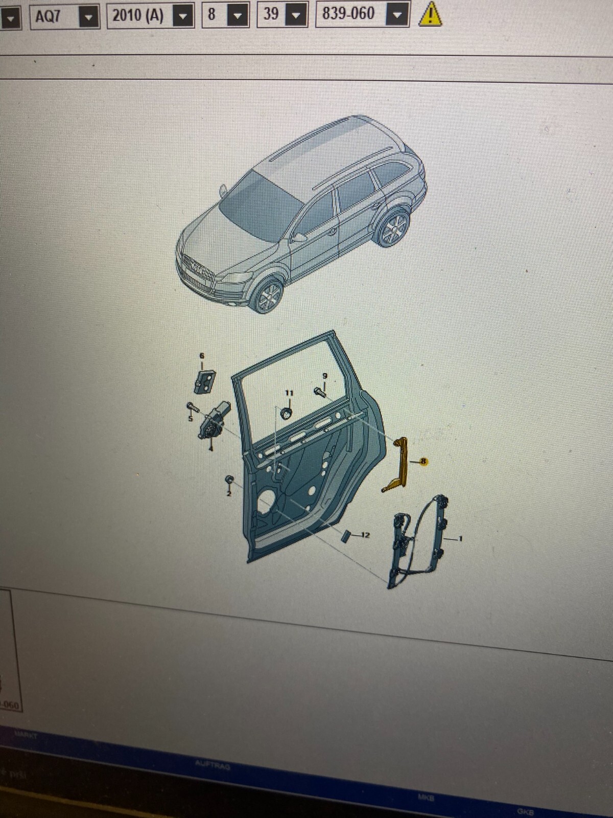 AUDI Q7 4L FUHRUNGSSCHIENE SEITENSCHEIBE 4L0839068 ORIGINAL NEU!!! - Obrázek 9
