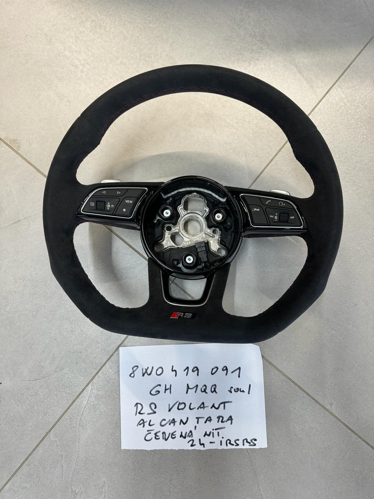 AUDI RS4 RS5 RS LENKRAD ALCANTARA SPORT LENKRAD SCHALTWIPPEN ABGEFLACHT NEU ORIG - Obrázek 14