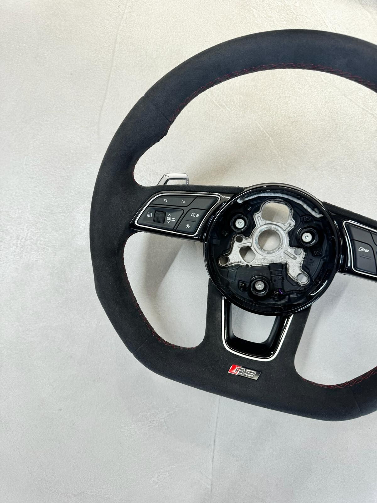 AUDI RS4 RS5 RS LENKRAD ALCANTARA SPORT LENKRAD SCHALTWIPPEN ABGEFLACHT NEU ORIG - Obrázek 10