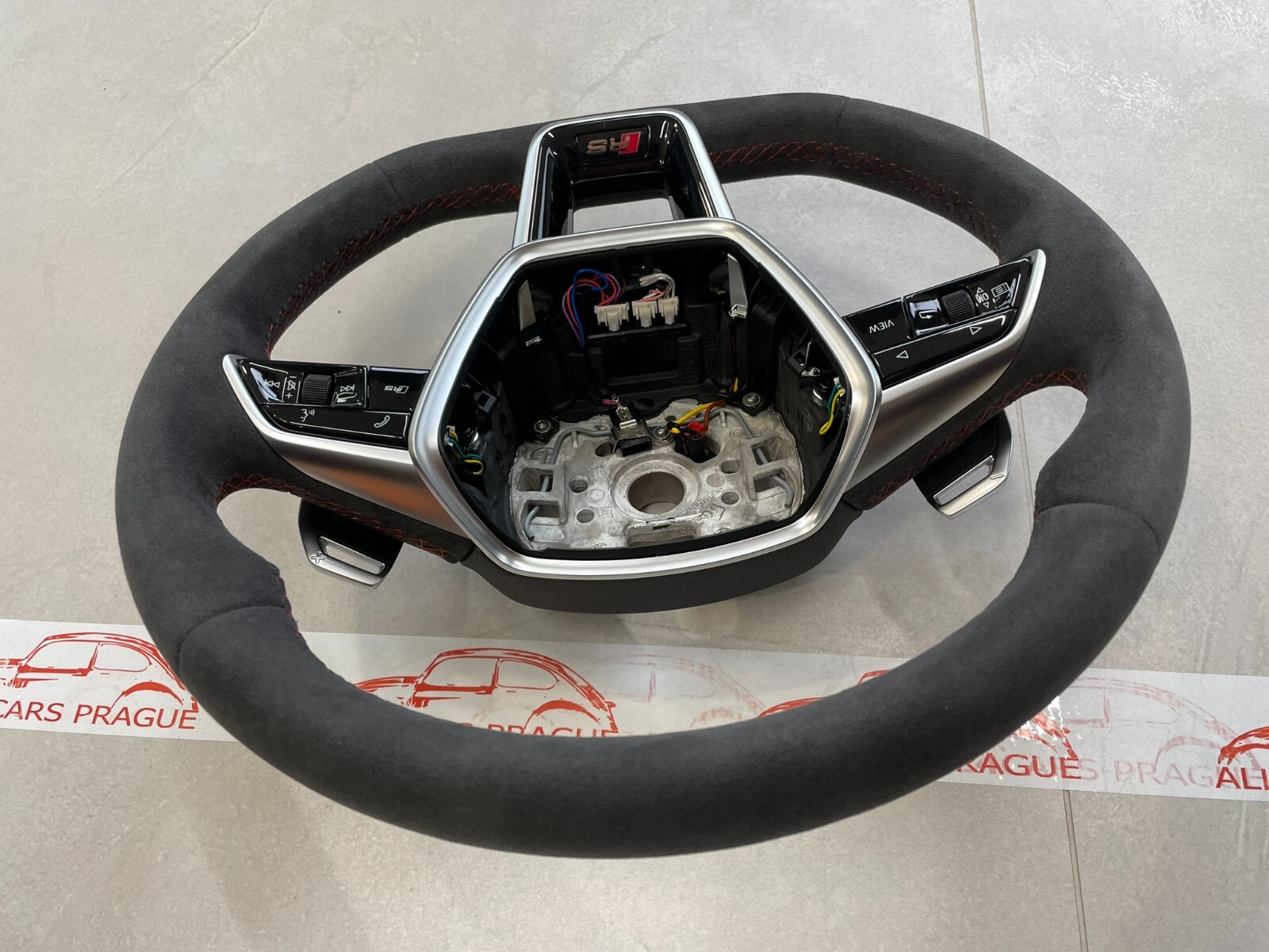 AUDI RS6 RS7 4K C8 SPORT LENKRAD ALCANTARA ABGEFLACHT BEHEIZT+KOMBISCHALTER NEU - Obrázek 11