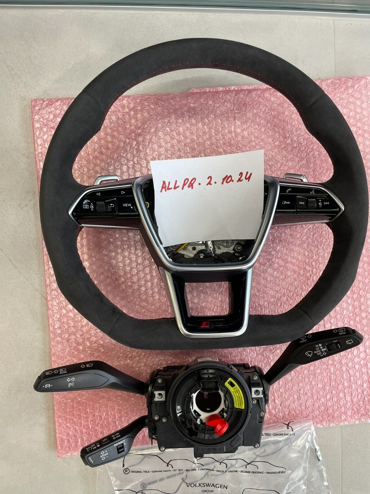 AUDI RS6 RS7 4K C8 SPORT LENKRAD ALCANTARA ABGEFLACHT BEHEIZT+KOMBISCHALTER NEU - Obrázek 20