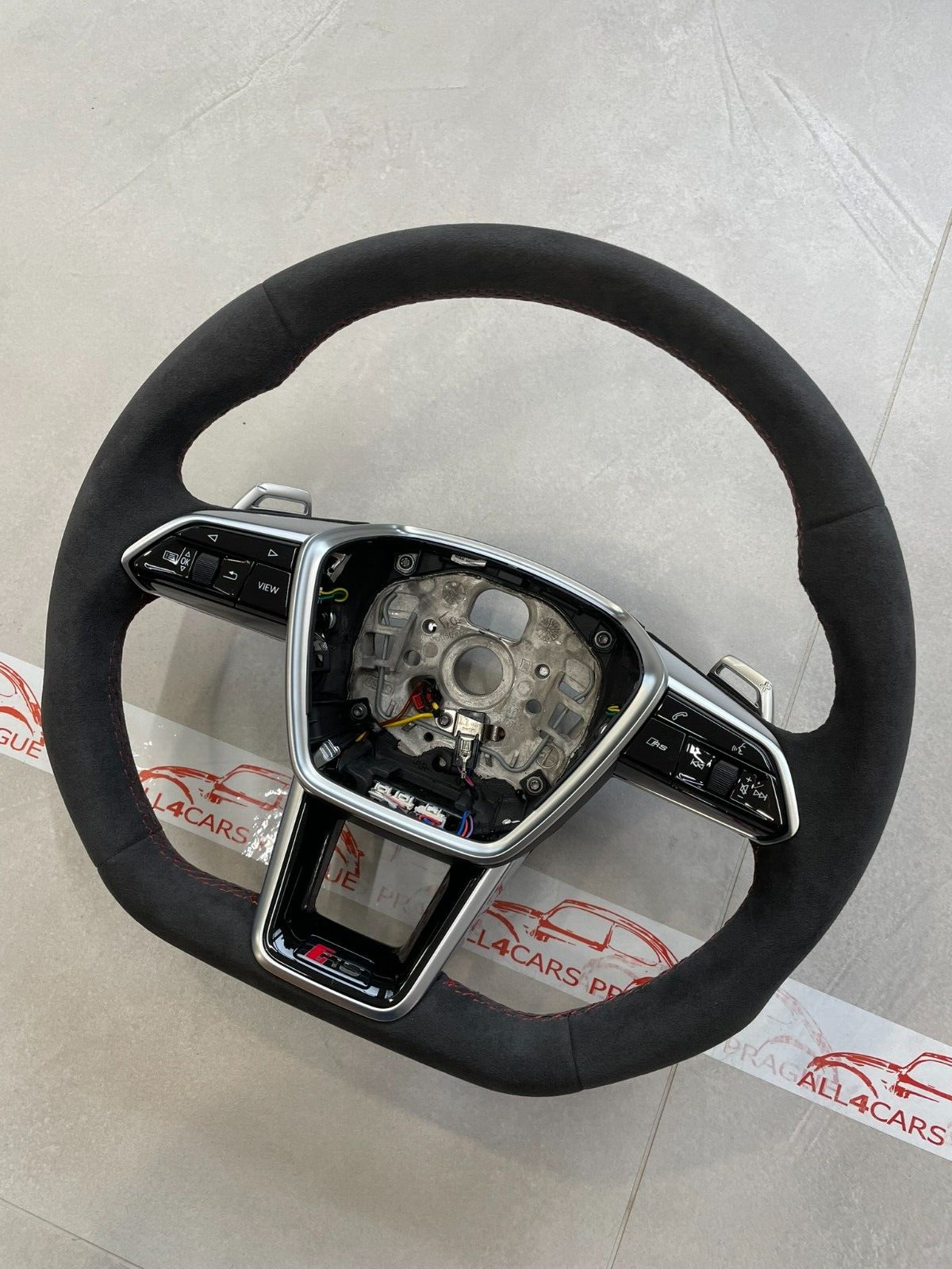 AUDI RS6 RS7 4K C8 SPORT LENKRAD ALCANTARA ABGEFLACHT BEHEIZT+KOMBISCHALTER NEU - Obrázek 4