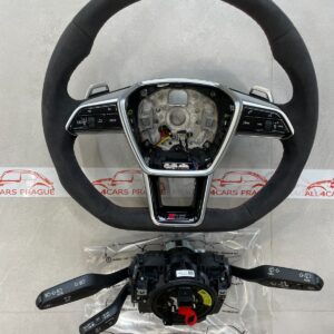 AUDI RS6 RS7 4K C8 SPORT LENKRAD ALCANTARA ABGEFLACHT BEHEIZT+KOMBISCHALTER NEU