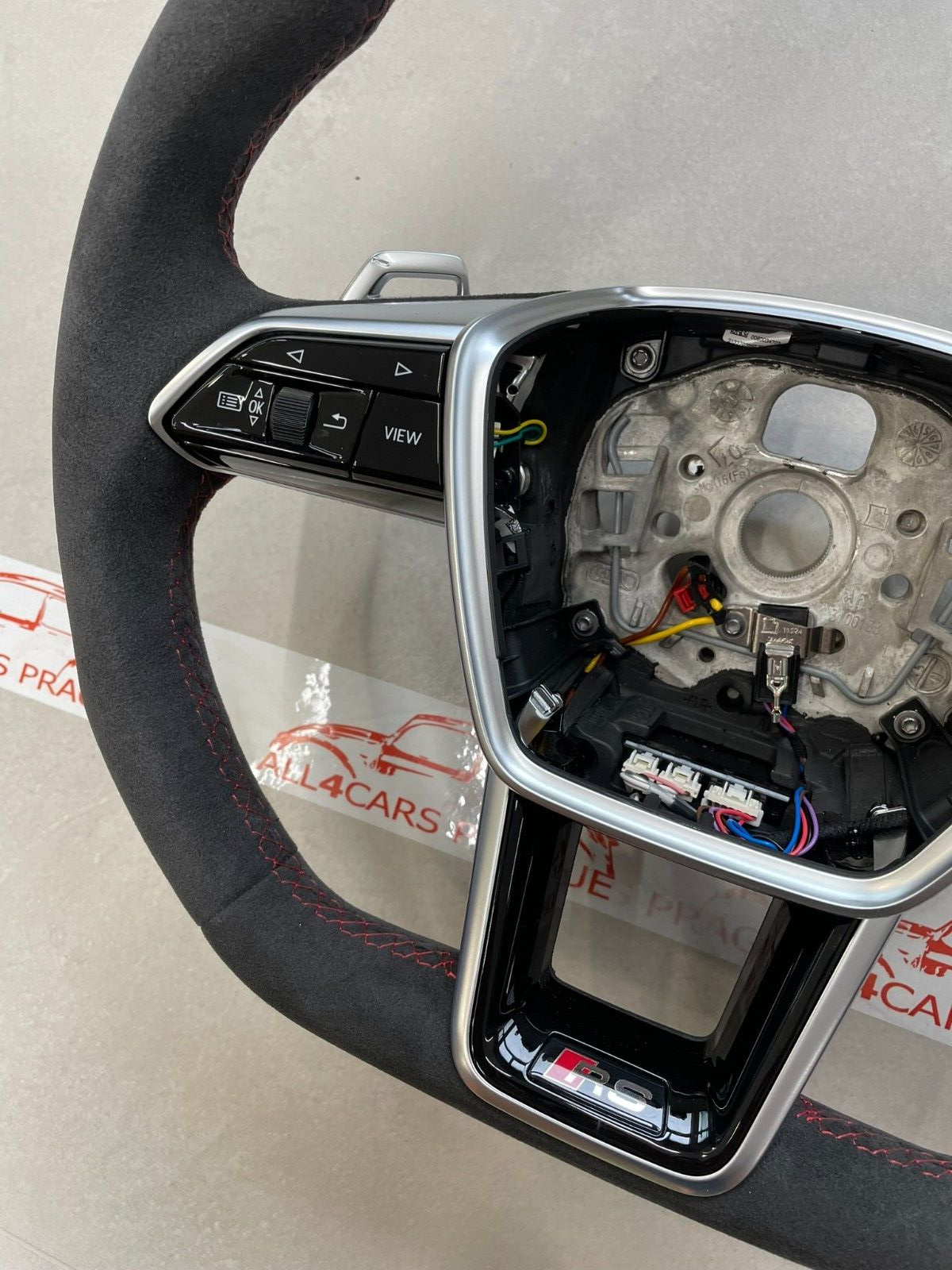 AUDI RS6 RS7 4K C8 SPORT LENKRAD ALCANTARA ABGEFLACHT BEHEIZT+KOMBISCHALTER NEU - Obrázek 9