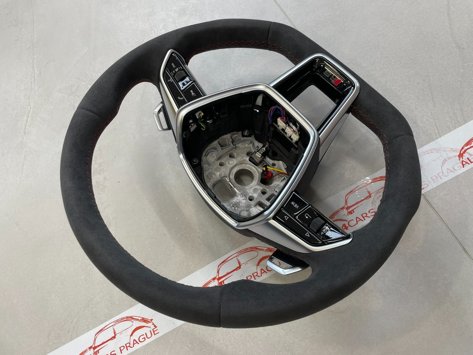 AUDI RS6 RS7 4K C8 SPORT LENKRAD ALCANTARA ABGEFLACHT BEHEIZT+KOMBISCHALTER NEU - Obrázek 10