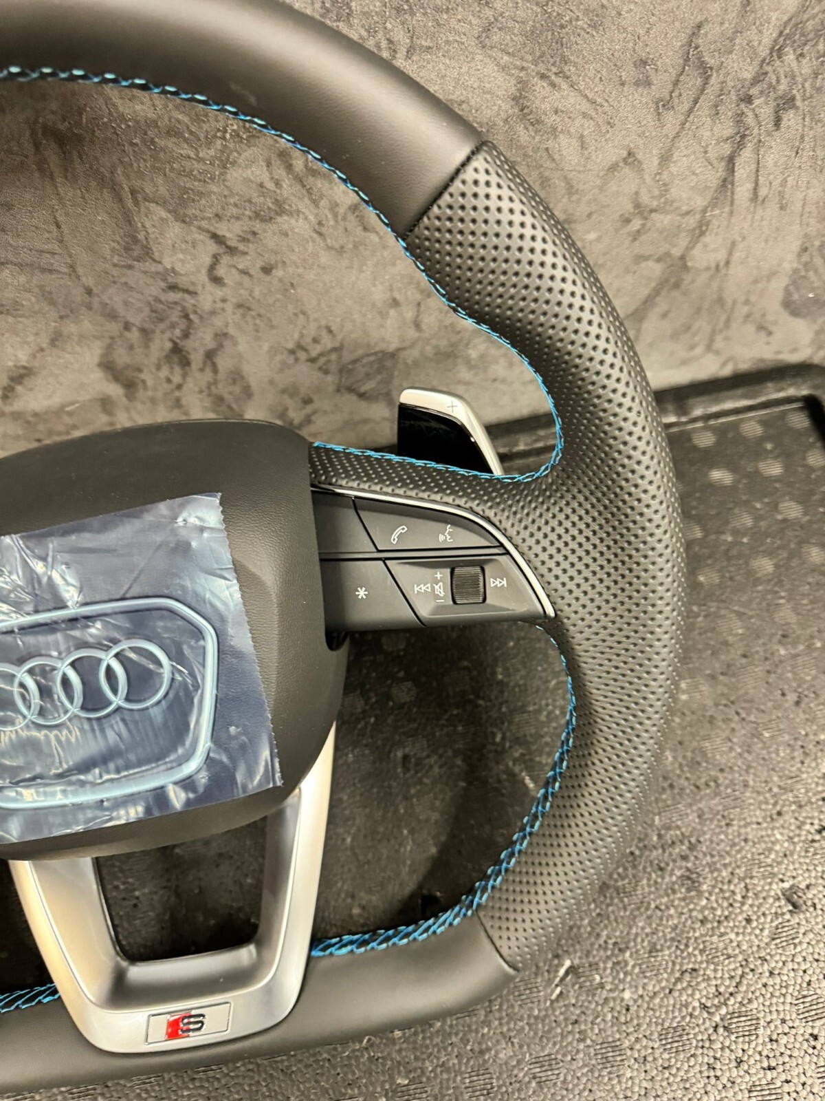 AUDI SQ7 Q7 SQ8 Q8 4M Q5 80A ABGEFLACHT MULTIFUNKT. SPORT LEDER LENKRAD KOMPLET - Obrázek 13