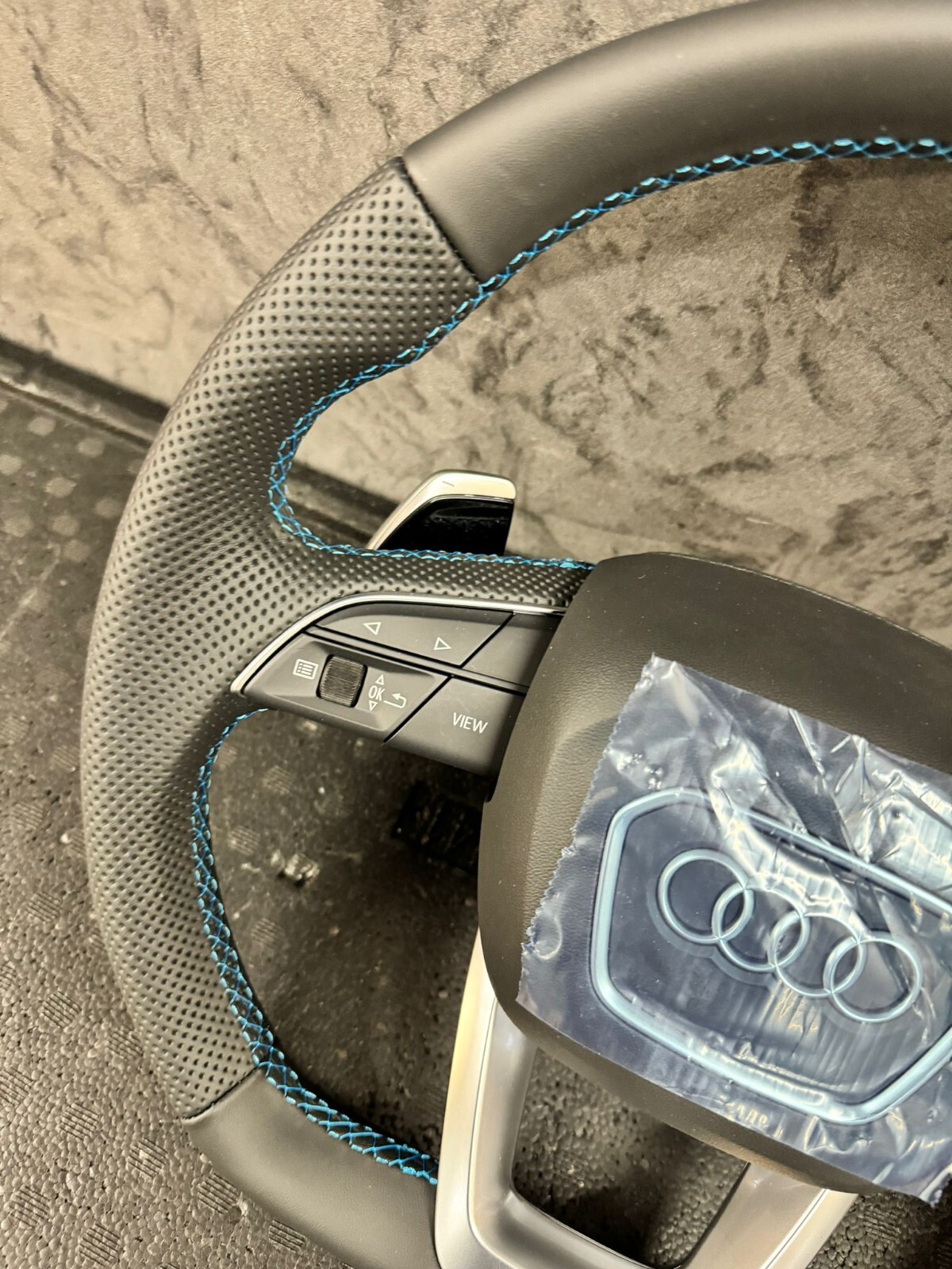 AUDI SQ7 Q7 SQ8 Q8 4M Q5 80A ABGEFLACHT MULTIFUNKT. SPORT LEDER LENKRAD KOMPLET - Obrázek 15