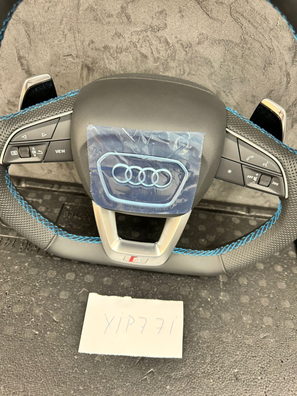 AUDI SQ7 Q7 SQ8 Q8 4M Q5 80A ABGEFLACHT MULTIFUNKT. SPORT LEDER LENKRAD KOMPLET - Obrázek 18