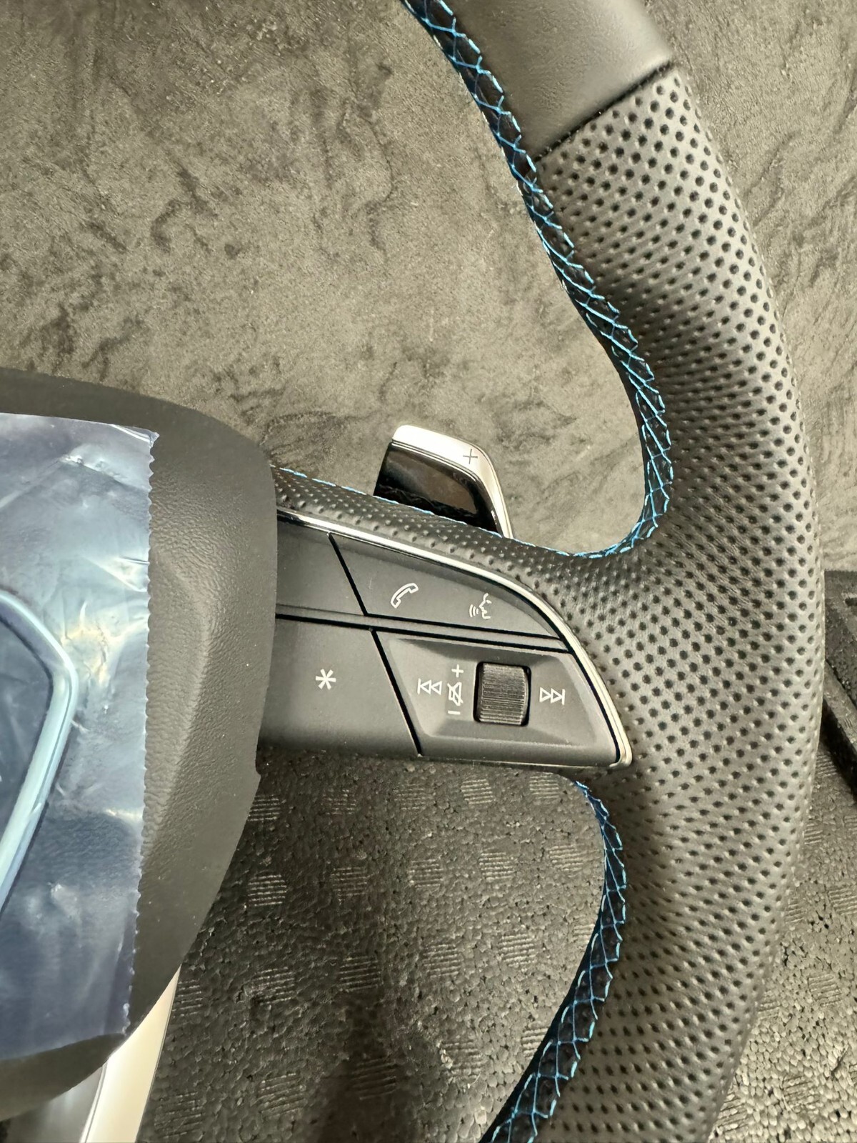 AUDI SQ7 Q7 SQ8 Q8 4M Q5 80A ABGEFLACHT MULTIFUNKT. SPORT LEDER LENKRAD KOMPLET - Obrázek 4