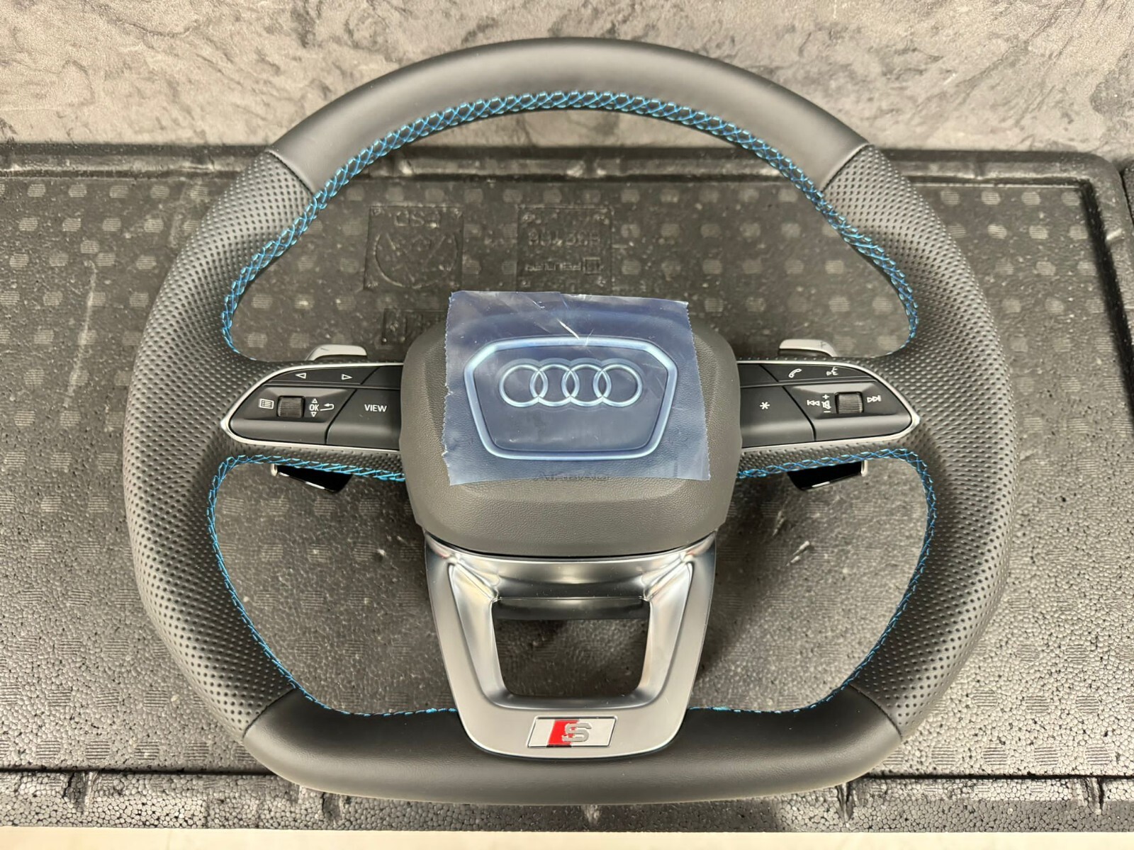 AUDI SQ7 Q7 SQ8 Q8 4M Q5 80A ABGEFLACHT MULTIFUNKT. SPORT LEDER LENKRAD KOMPLET - Obrázek 10