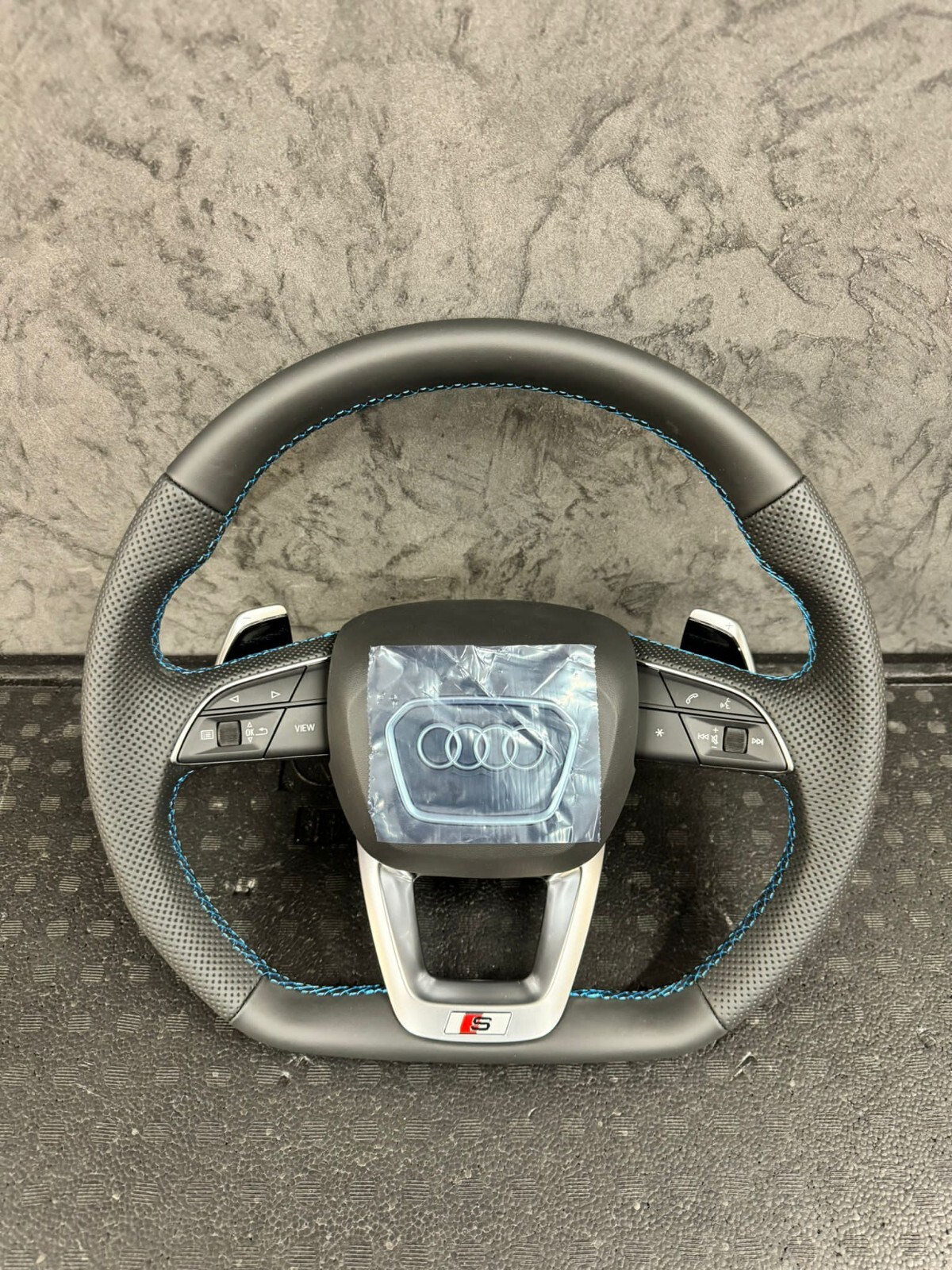 AUDI SQ7 Q7 SQ8 Q8 4M Q5 80A ABGEFLACHT MULTIFUNKT. SPORT LEDER LENKRAD KOMPLET