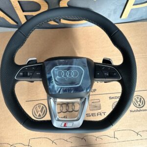 AUDI SQ8 SQ7 SPORT LENKRAD LEDER ABGEFLACHT MIT GROSSEN S SCHALTWIPPEN ORIG.NEU!