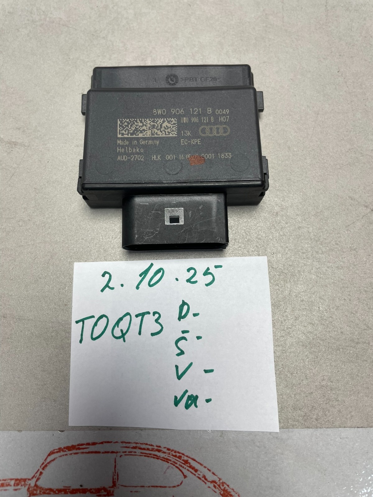 AUDI STEUERGERÄT FÜR KRAFTSTOFFPUMPE 8W0906121B ORIG. AUDI TEIL 8W0906121B - Obrázek 15