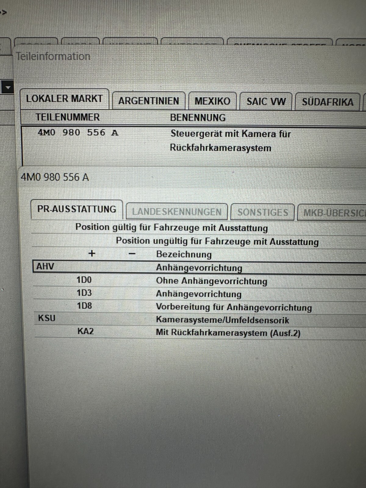 AUDI VW 4M0 980 556 A REAR CAMERA VW AUDI RÜCKFAHRKAMERA 4M0980556A ORIG.NEU !! - Obrázek 11