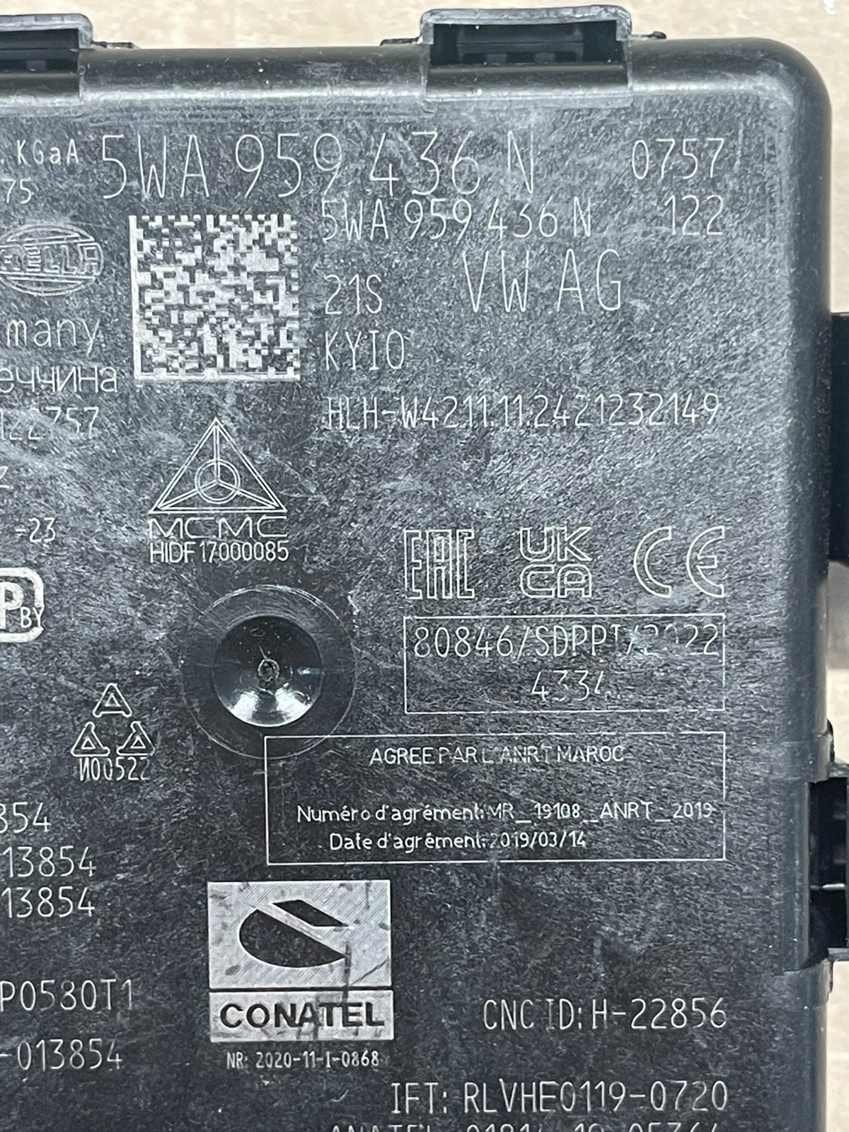 AUDI VW ŠKODA SEAT STEUERGERÄT ZUGANG UND STARTBERECHTIGUNG 5WA959436N TEST CAR - Obrázek 10