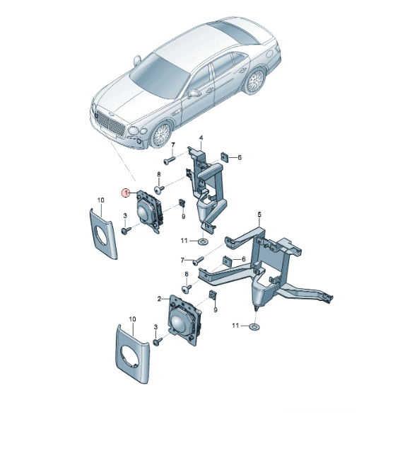 BENTLEY FLYING SPUR ACC RADARSENSOR STEUERGERÄT - R - 3SE907561C NEU ORIG. - Obrázek 6