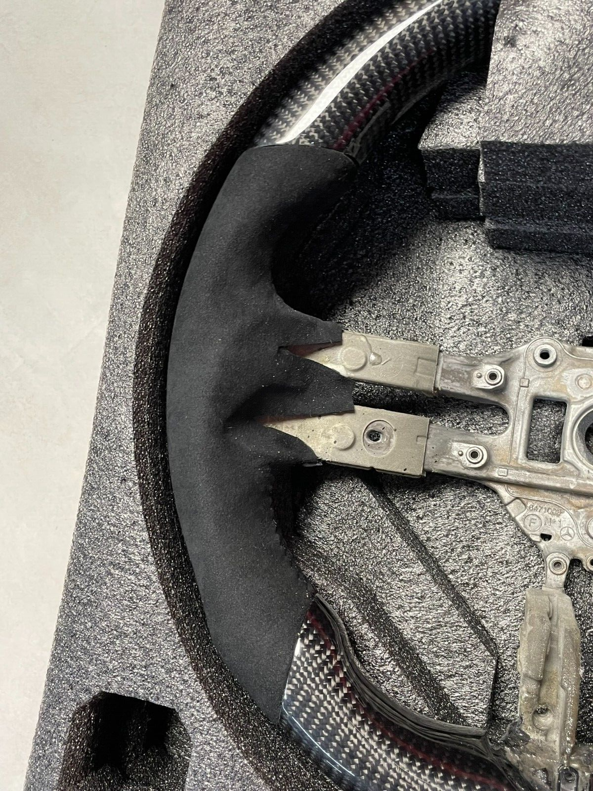 CARBON ALCANTARA LENKRAD FÜR MERCEDES AMG LEERES RAHMEN INDIVIDUEL PRODUKT NEU - Obrázek 4