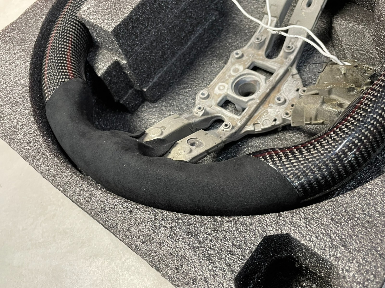 CARBON ALCANTARA LENKRAD FÜR MERCEDES AMG LEERES RAHMEN INDIVIDUEL PRODUKT NEU - Obrázek 7