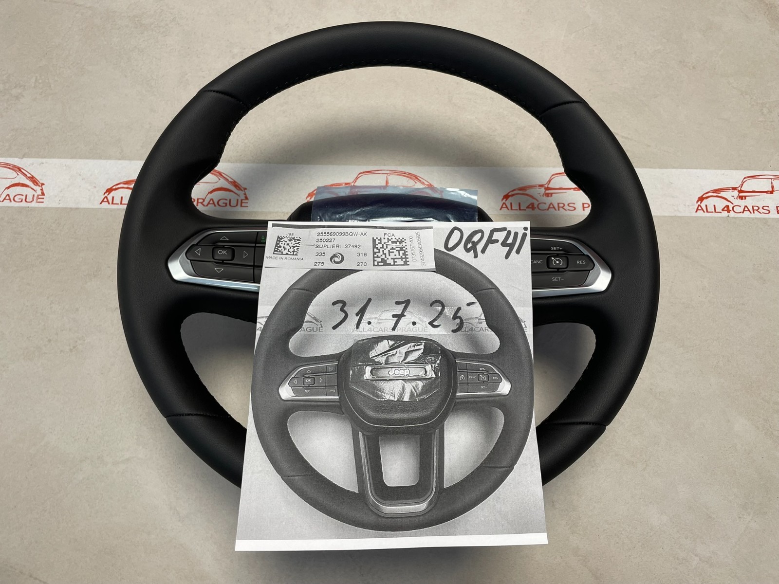 JEEP LENKRAD SPORT LEDER KOMPLET MIT SCHLAT WIPPEN 255569087BQW-AK NEU ORIGINAL - Obrázek 25