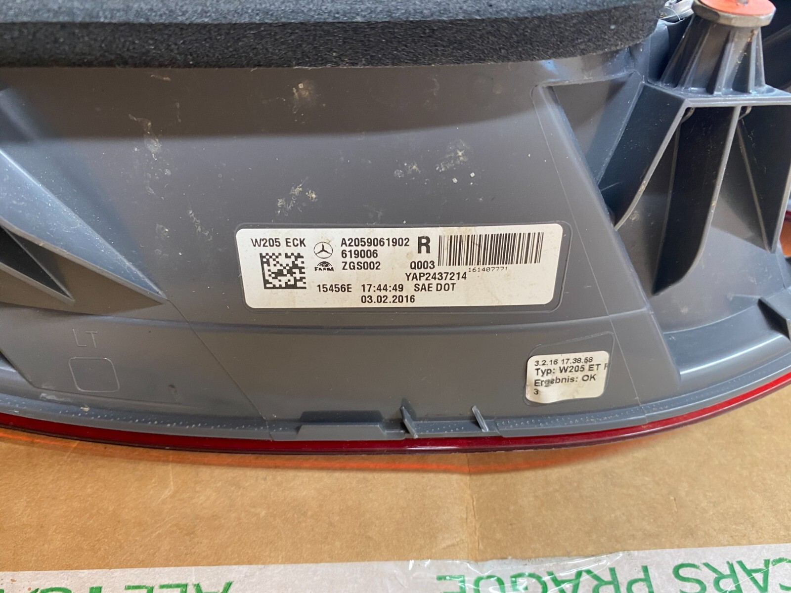 MERCEDES-BENZ C-KLASSE W205 RÜCKLICHT HINTEN R+L A2059061802 A2059061902 ORIG. - Obrázek 11