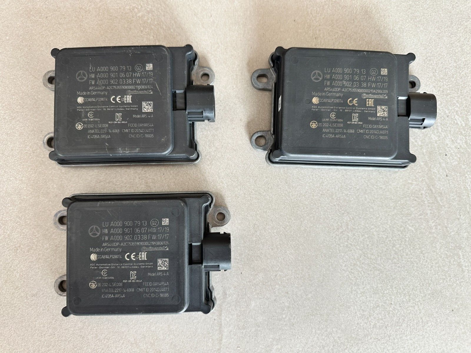 MERCEDES W177 W213 X253 W238 ACC RADAR DISTRONIC A0009007913,A0009010607, NEW!!