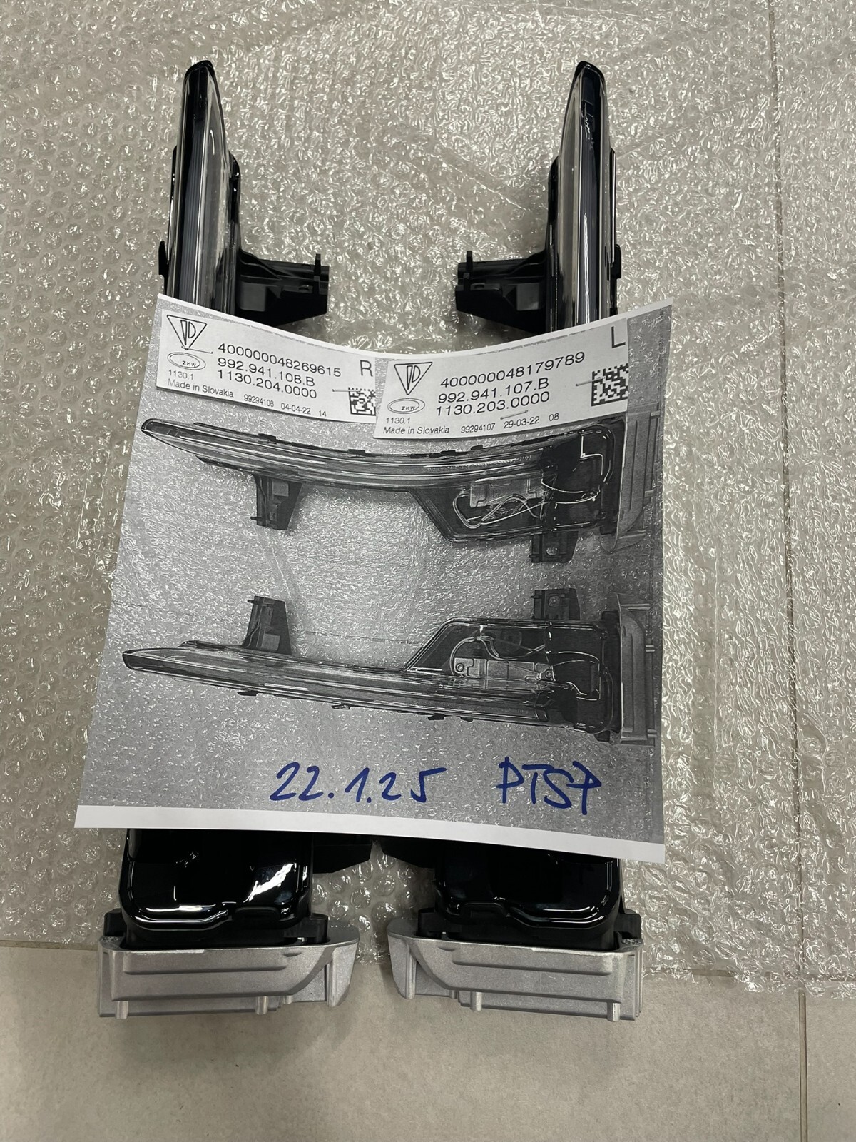 PORSCHE 911 992 LED TAG FAHRLICHT ZUSATZ SCHEINWERFER 992941107B 992941108B NEU - Obrázek 14