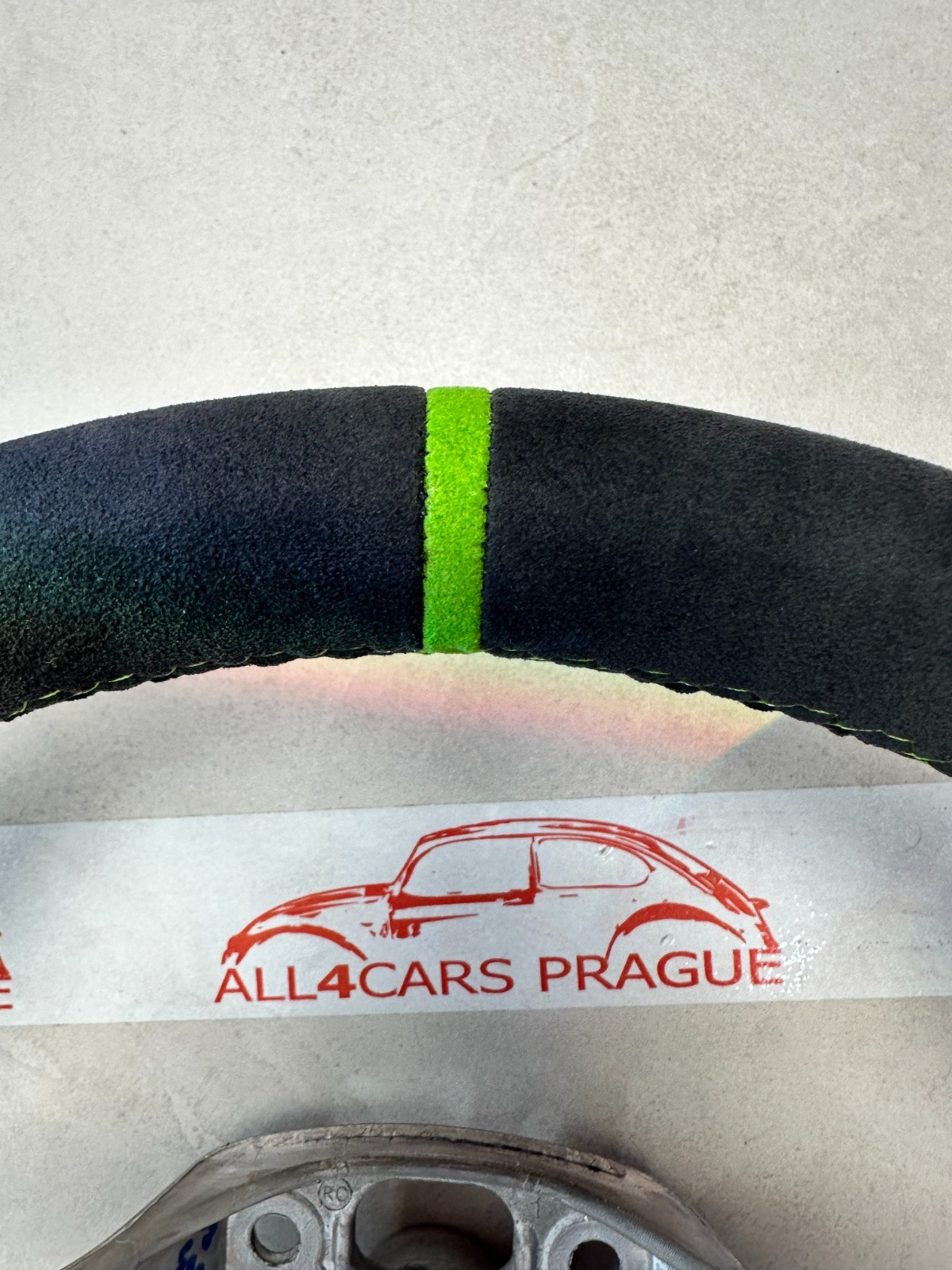 PORSCHE GTS TURBO LEERES RAHMEN LENKRAD BEHEIZT SCHWARZ (GRÜN) ALCANTARA LEDER - Obrázek 15