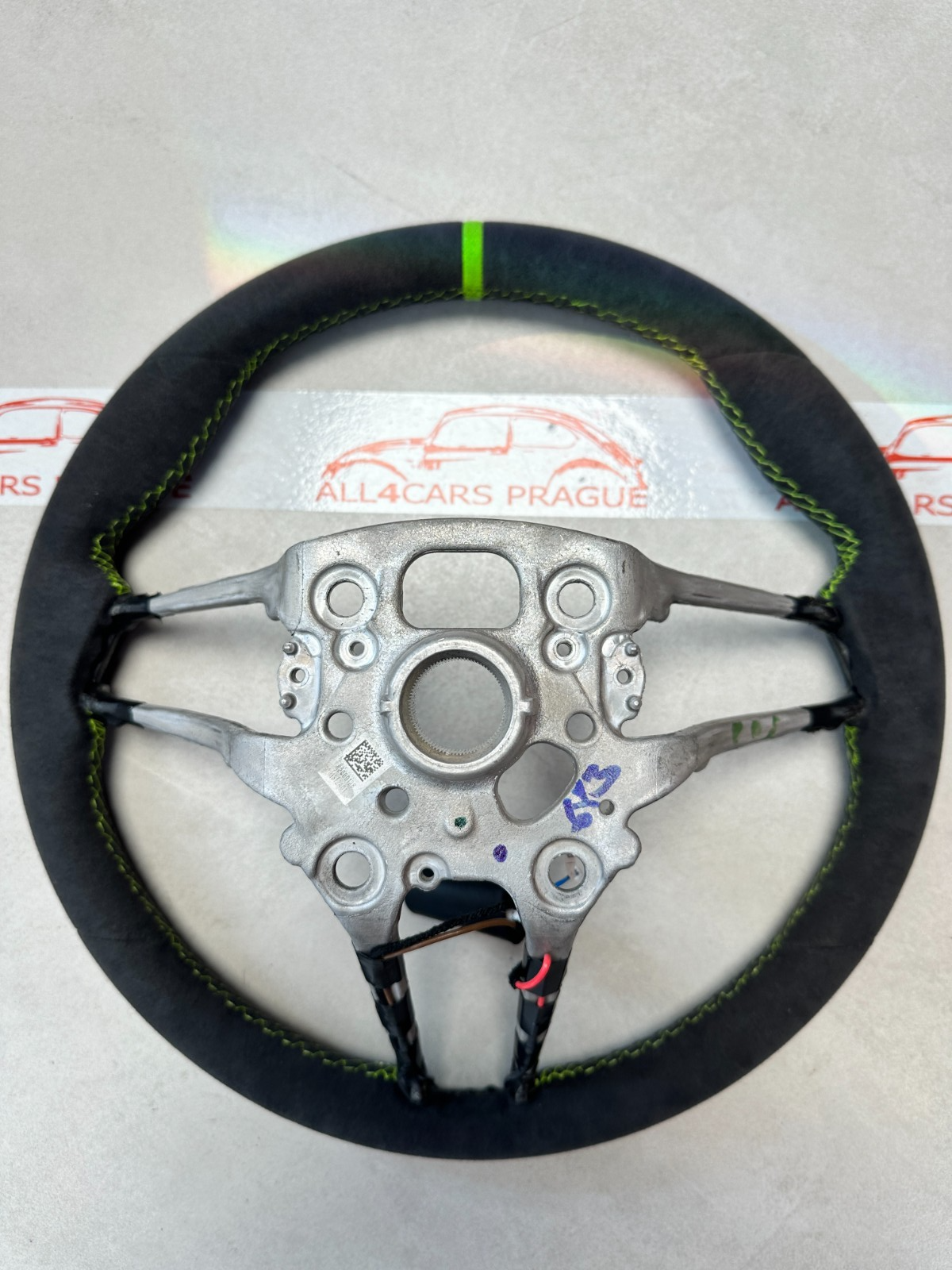 PORSCHE GTS TURBO LEERES RAHMEN LENKRAD BEHEIZT SCHWARZ (GRÜN) ALCANTARA LEDER - Obrázek 16